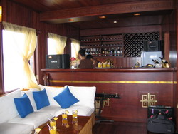 Luxury bar in Indochina Sails, Halong Bay Cruise, Vietnam tours, Tuan Linh Travel